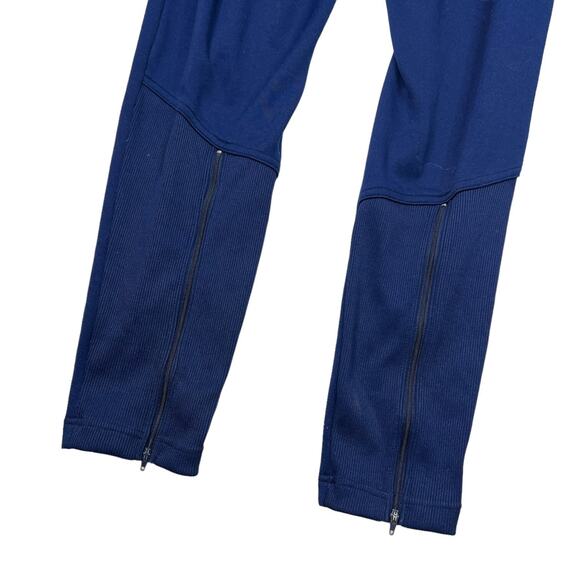 Nike VTG Y2K Jogger Taper Sweatpants Zipper Ankle Navy Blue Womens S Small 4-6 - Picture 4 of 7